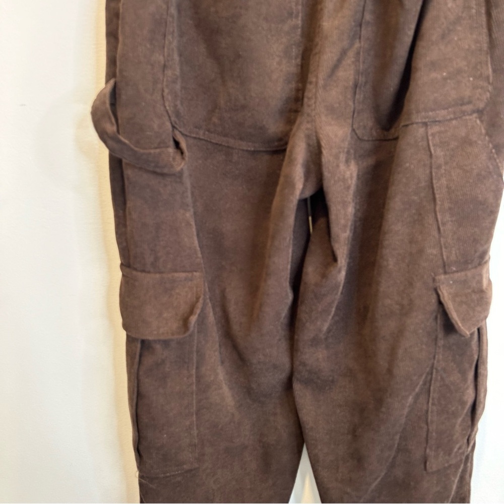 Ardene Corduroy Carpenter Joggers Pants Brown - Picture 7 of 9